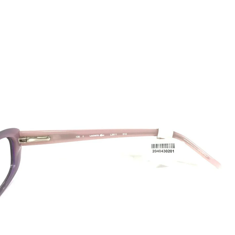 Lacoste Eyeglasses Frames L2611 513 Purple Rectangular Cat Eye 53-17-135